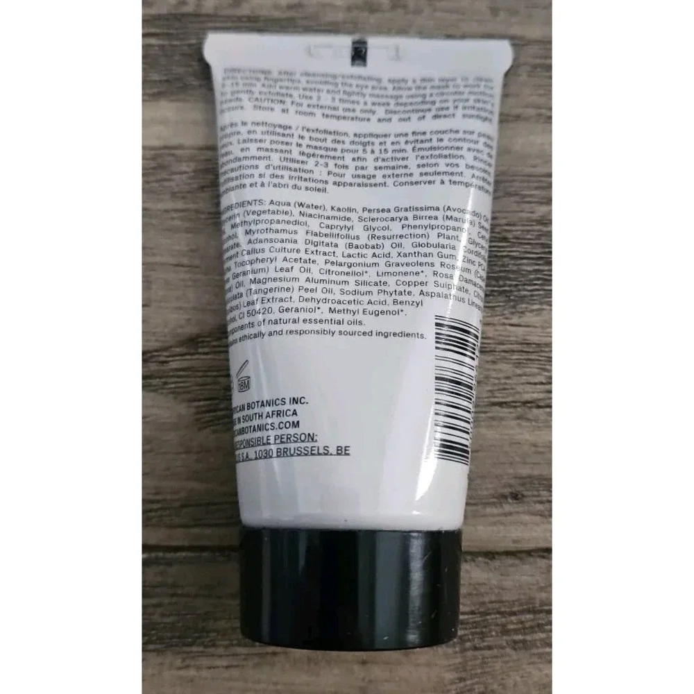 Set 2 African Botanics Mineral Cleansing Mask 1.7 oz 50ml Full Size